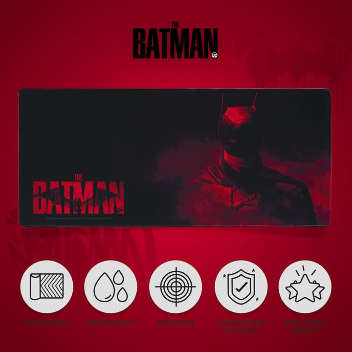 Grupo Erik Gaming Mauspad XXL Batman The Dark Knight Comics Gaming Mousepad XXL rutschfest und Wasse