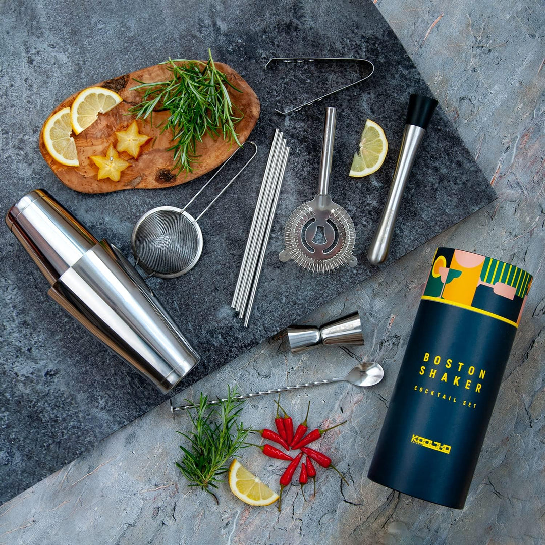 Boston Shaker Set Barkeeper Cocktailshaker, Tin Tin Shaker Bar Set, Profi Cocktail Set Boston Shaker