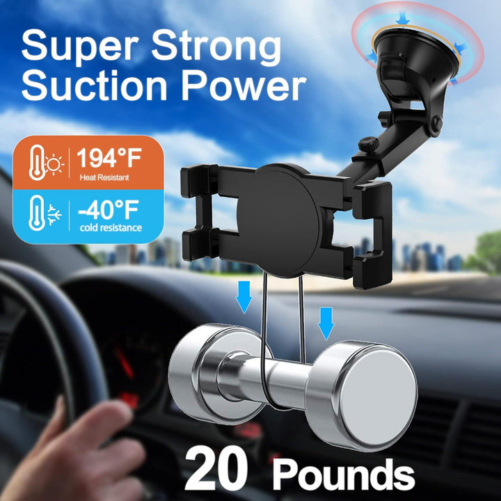 woleyi Universeller Auto Tablet Halter, 3-in-1 Tablet & Handy Autohalterung Armaturenbrett Windschut
