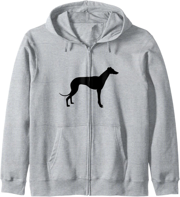 Windhund Hund Silhouette Kapuzenjacke