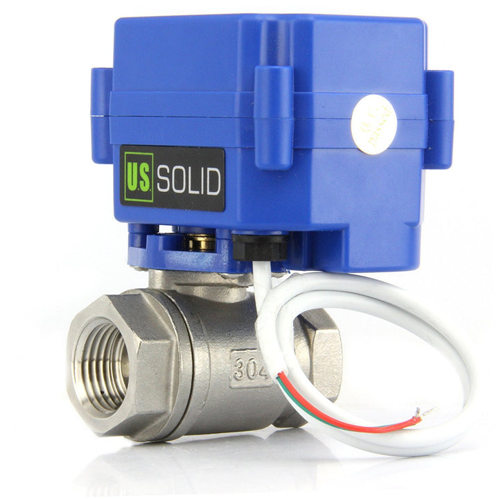 U.S. Solid 1/2" motorisierter Kugelhahn, Edelstahl, elektrischer Kugelhahn, stromlos offen, DN15 mit