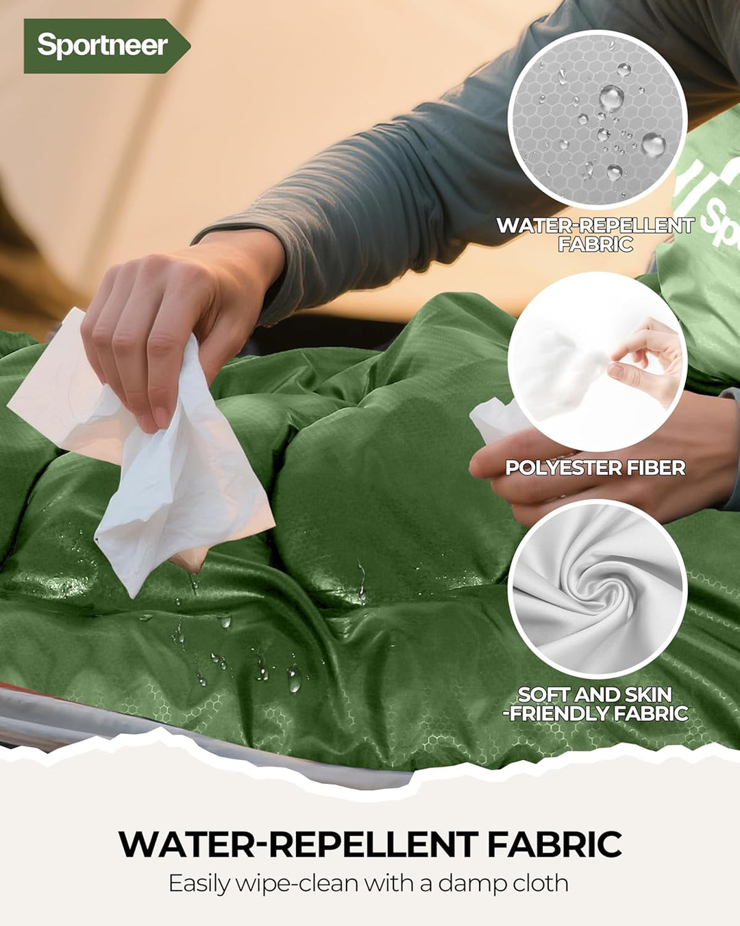 Sportneer Schlafsack Outdoor，Schlafsack 3-4 Jahreszeiten für Erwachsene &amp; Kinder – Warm, Leicht &amp; Tr