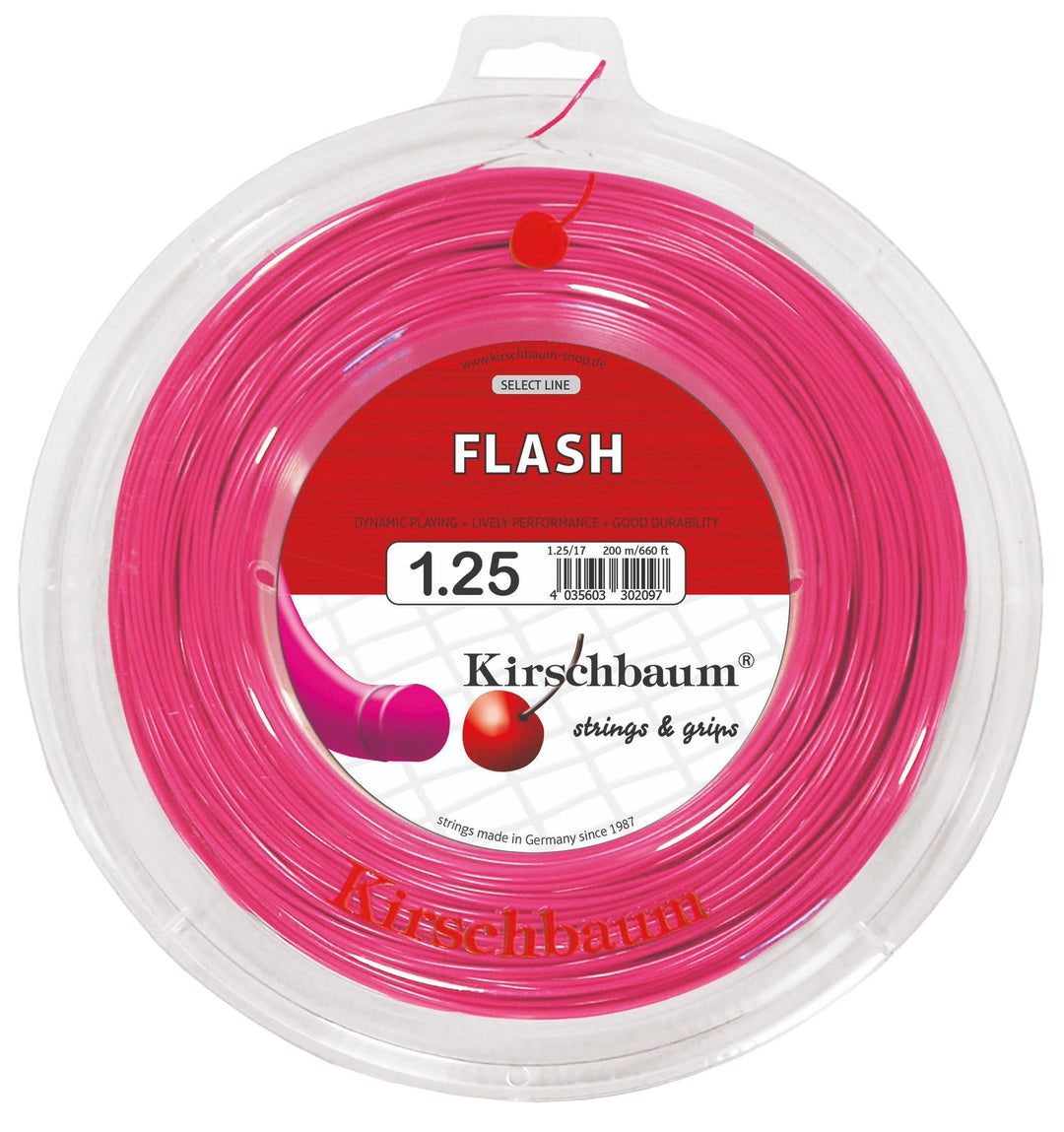 Kirschbaum Tennissaite Flash 1,25mm 200m pink