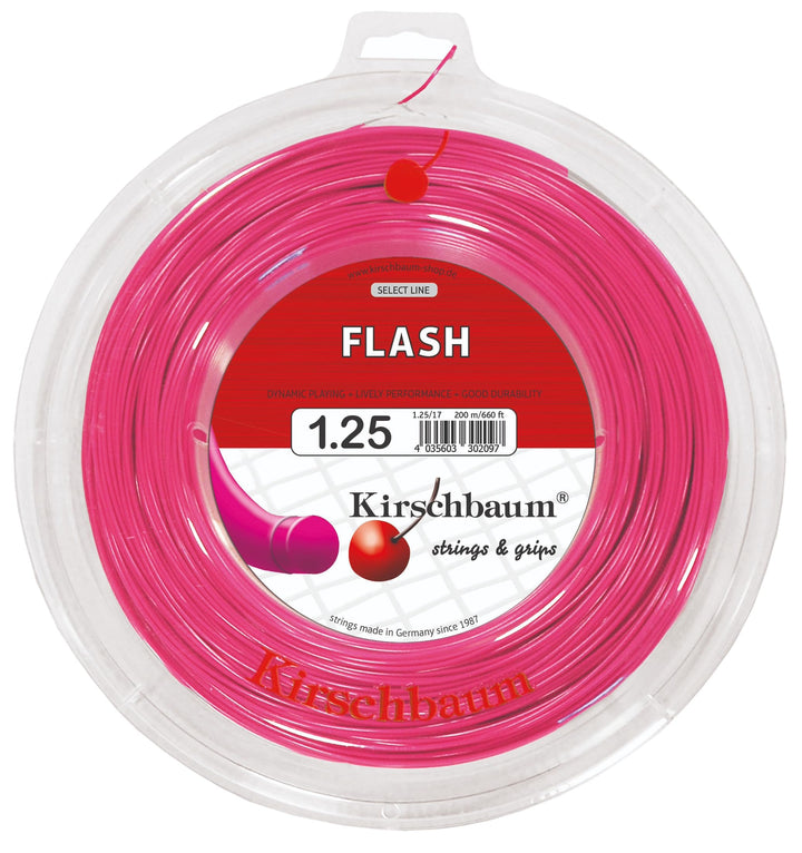 Kirschbaum Tennissaite Flash 1,25mm 200m pink