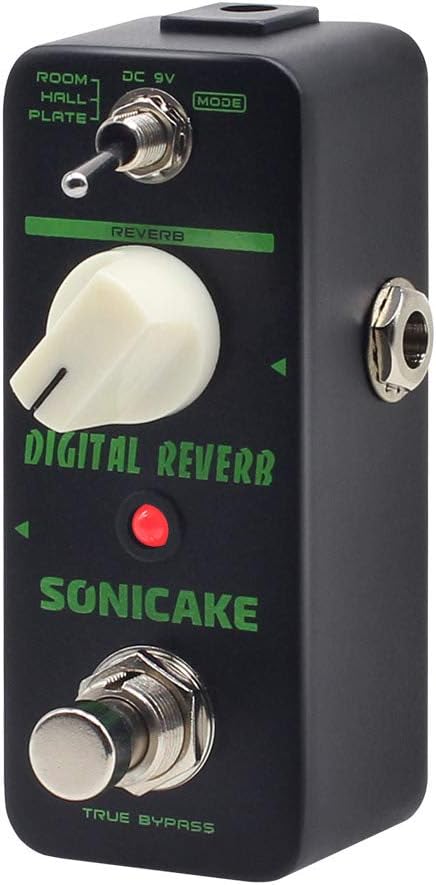 SONICAKE Digital Reverb Gitarre Effektpedal Room Hall Plate True Bypass, Reverb