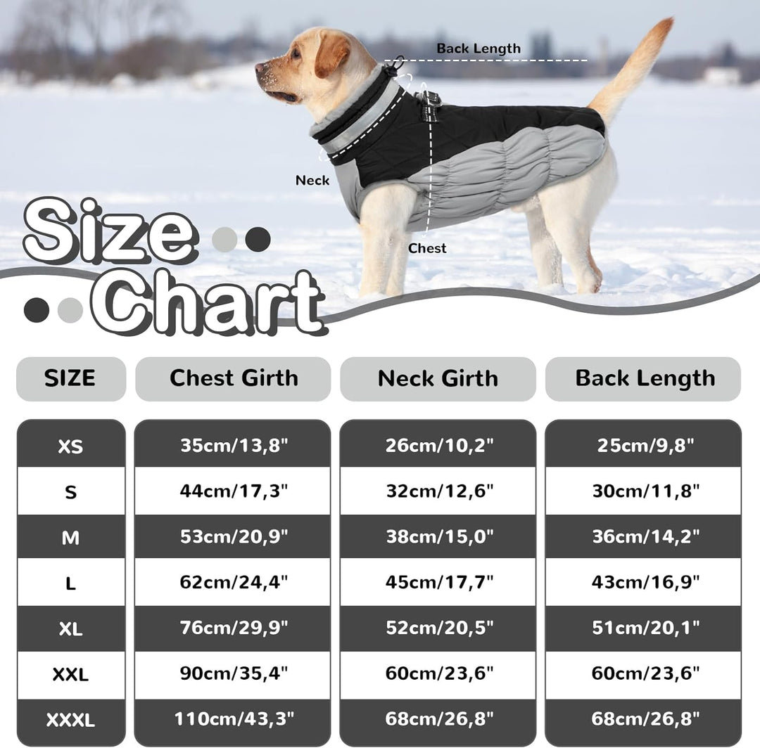 Hjumarayan Hundemantel für Kleine Hunde - Hundemantel Winter Hundemantel mit Geschirr Wintermantel H