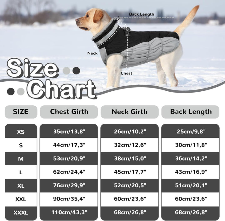 Hundemantel für Kleine Mittelgrosse Grosse Hunde, Hundejacke Warme Hundeweste Wintermantel Hund Wass