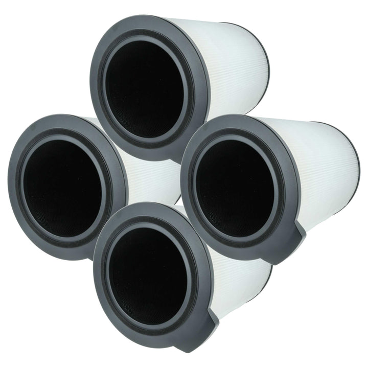 vhbw 4x Aktivkohlefilter Ersatz für Bosch 7733701946 für Luftreiniger - H13 Luftfilter Schwarz Weiss