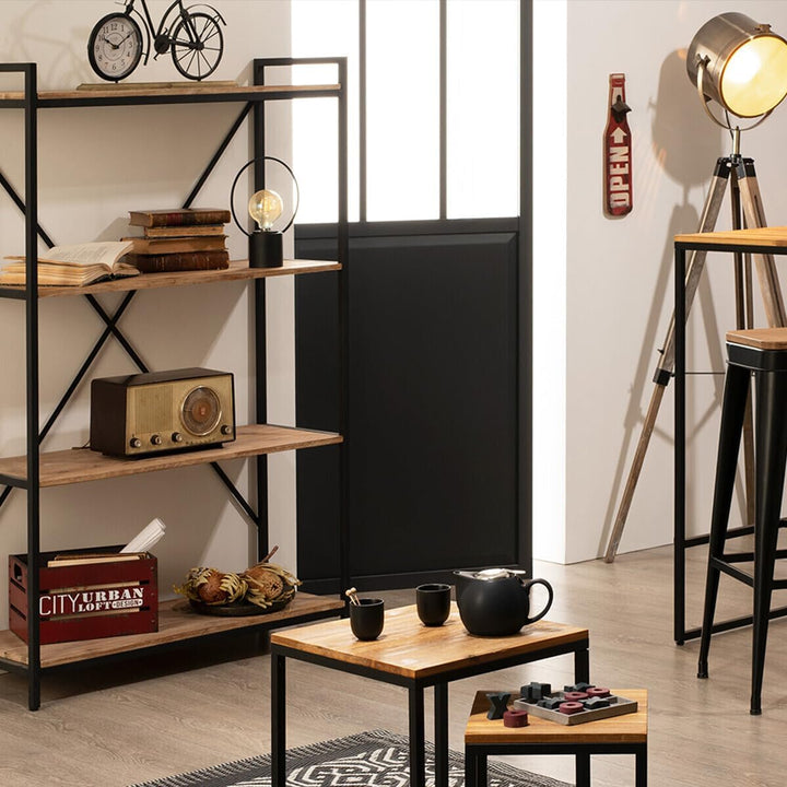 Set aus 3 braunen Couchtischen Edena