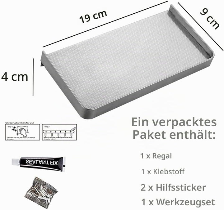 Duschablage Ohne Bohren,Anti Rutsch Oberfläche Selbstklebend Wandhalterung aus Edelstahl Duschregal