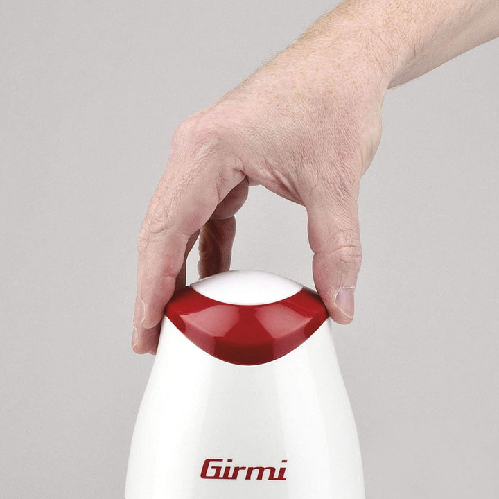 Girmi TR01 Zerkleinerer, 350 W, Klingen aus Edelstahl, Betrieb Pulse, 500 ml, Weiss Weiss / Rot, Wei