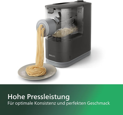 Philips Pastamaker – vollautomatisch, Wiegefunktion, 4 Formaufsätze, weiss/champagnerfarben
