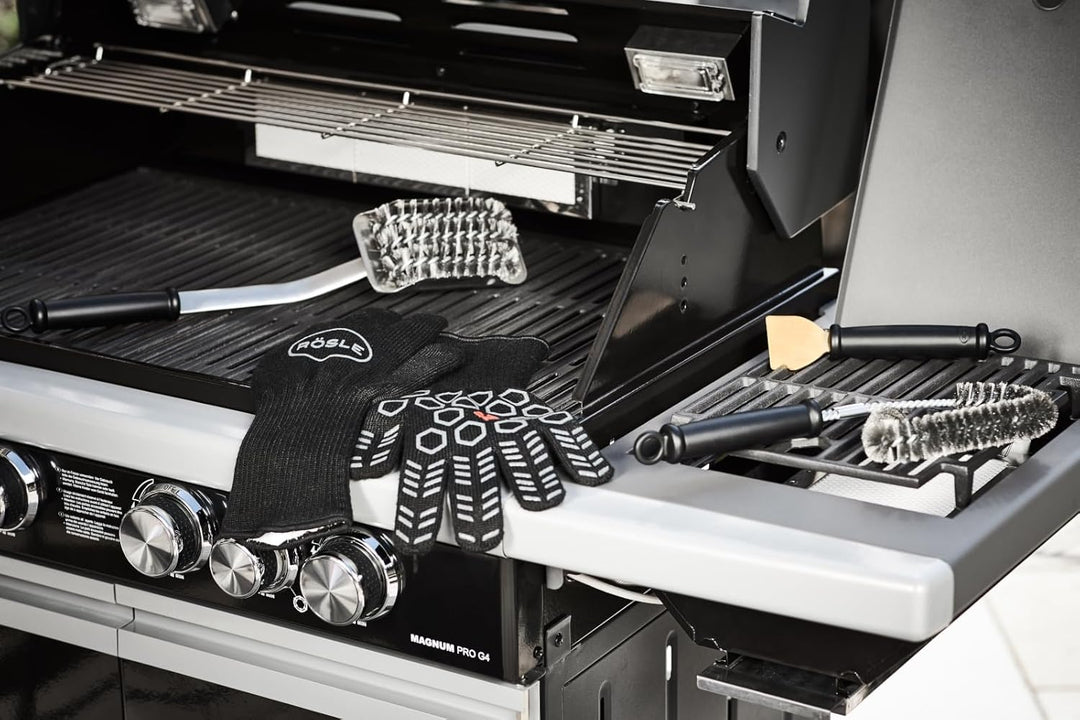 RÖSLE Premium-Grillhandschuhe, Hochwertige Handschuhe zum Schutz vor Verbrennungen, atmungsaktiv und