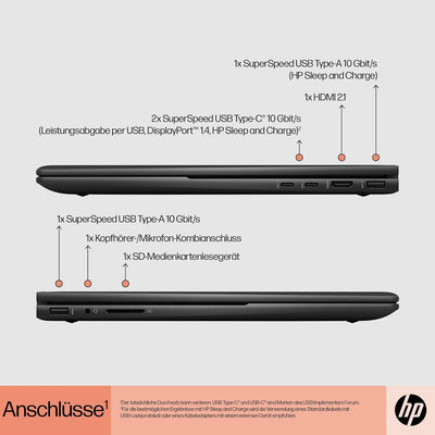 HP ENVY x360 2-in-1 Laptop | 15,6" FHD IPS-Touchscreen | AMD Ryzen 7 5825U | 16 GB DDR4 RAM | 512 GB