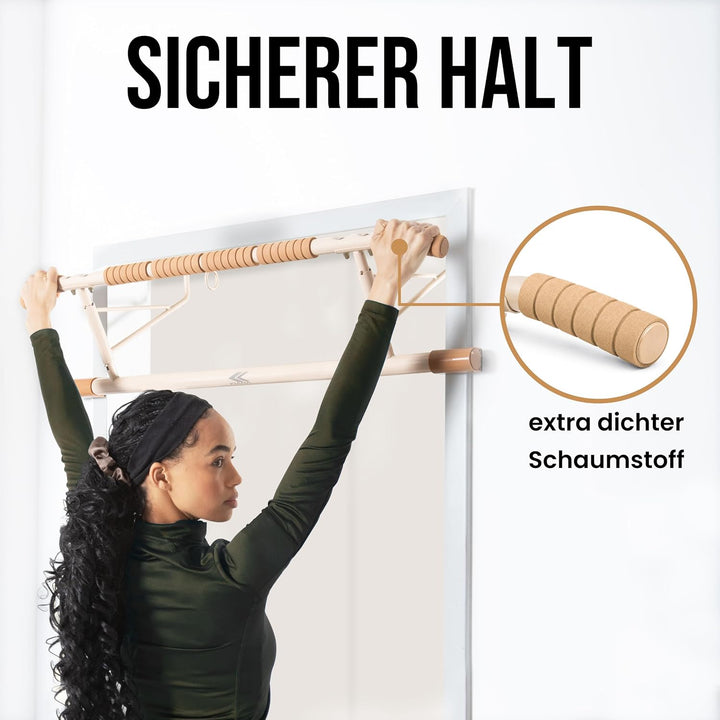 KIANA Sports Klimmzugstange für Türrahmen ohne Bohren & ohne Schrauben | Pull Up Bar Tür bis 150kg |