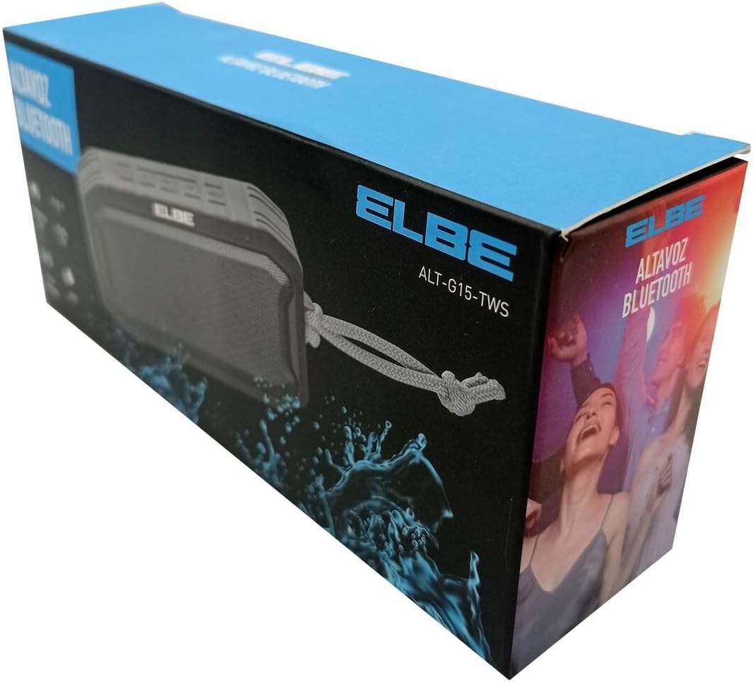 Elbe ALT-G15-TWS Bluetooth-Lautsprecher, 5 W, grau, Wasserschutz IPX7 TWS, Kopplung von Zwei Modelle