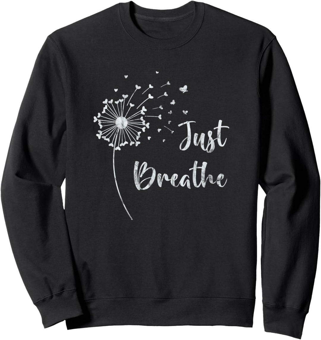 Just Breathe mit Löwenzahn-Design Sweatshirt