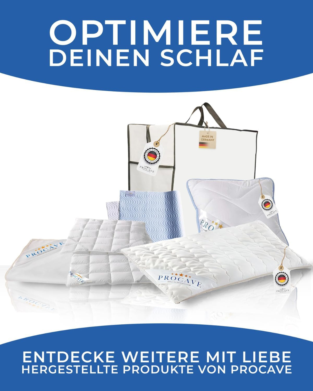 PROCAVE Matratzenschoner Micro-Comfort - Matratzenbezug - Matratzentopper - atmungsaktive Matratzena