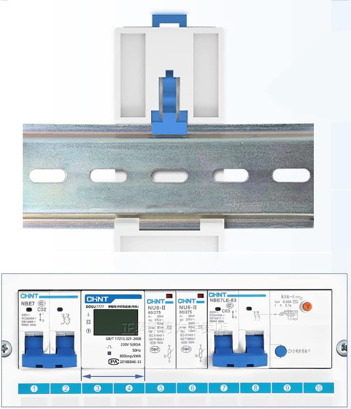 DDSU666 Einphasig Elektronischer Vierleiter-Energiezähler, Stromzähler für Solaranlagen PV System, S