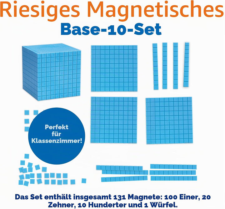 Learning Resources Riesiges magnetisches Zehnersystem-Demonstrationsset, Ab 6 Jahren, Für den Mathem