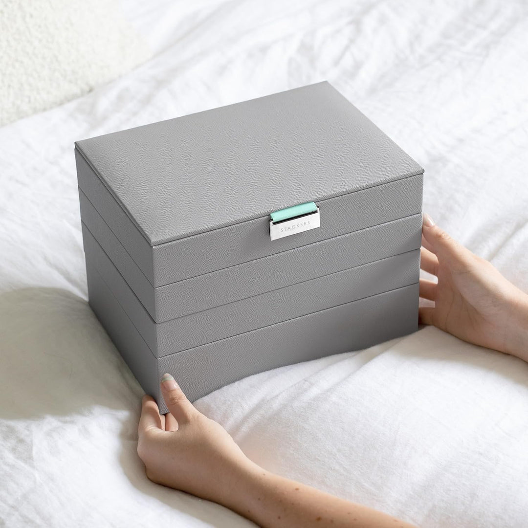 Stackers Grau Mint Klassisch Schmuckschatulle - 4 Dove Grey/Mint Green, Dove Grey/Mint Green