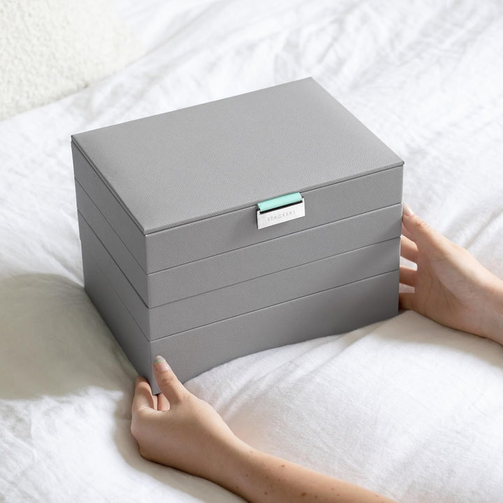 Stackers Grau Mint Klassisch Schmuckschatulle - 4 Dove Grey/Mint Green, Dove Grey/Mint Green