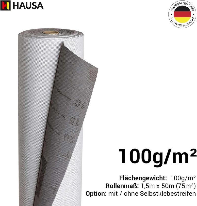 Unterspannbahn 100g/m² flexible hochdiffusionsoffene Unterdeckbahn 2x1,5mx50m (150m²) reissfest witt