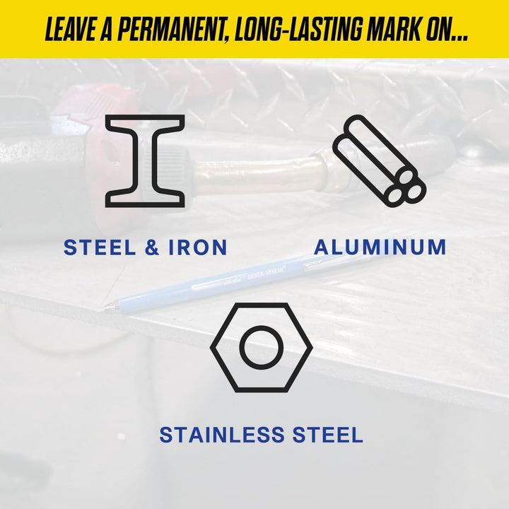 Markal 96107 Silber-Streak Metall-Marker mit 6 Ersatzminen