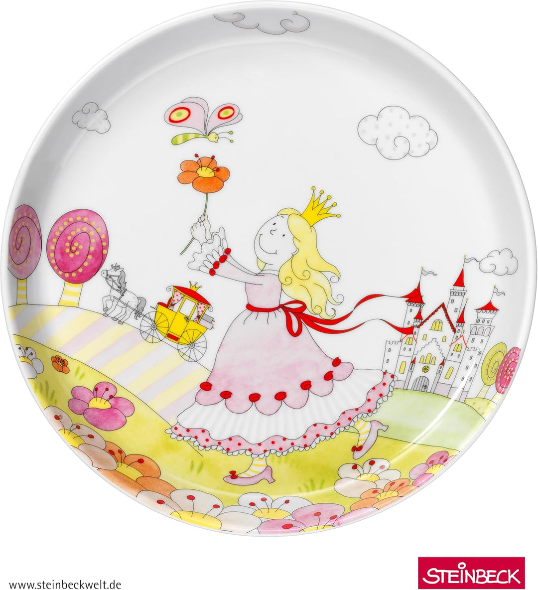 WMF Kindergeschirr-Set Prinzessin Anneli – 6-teilig mit Name – Personalisierbar mit Gravur – Teller,