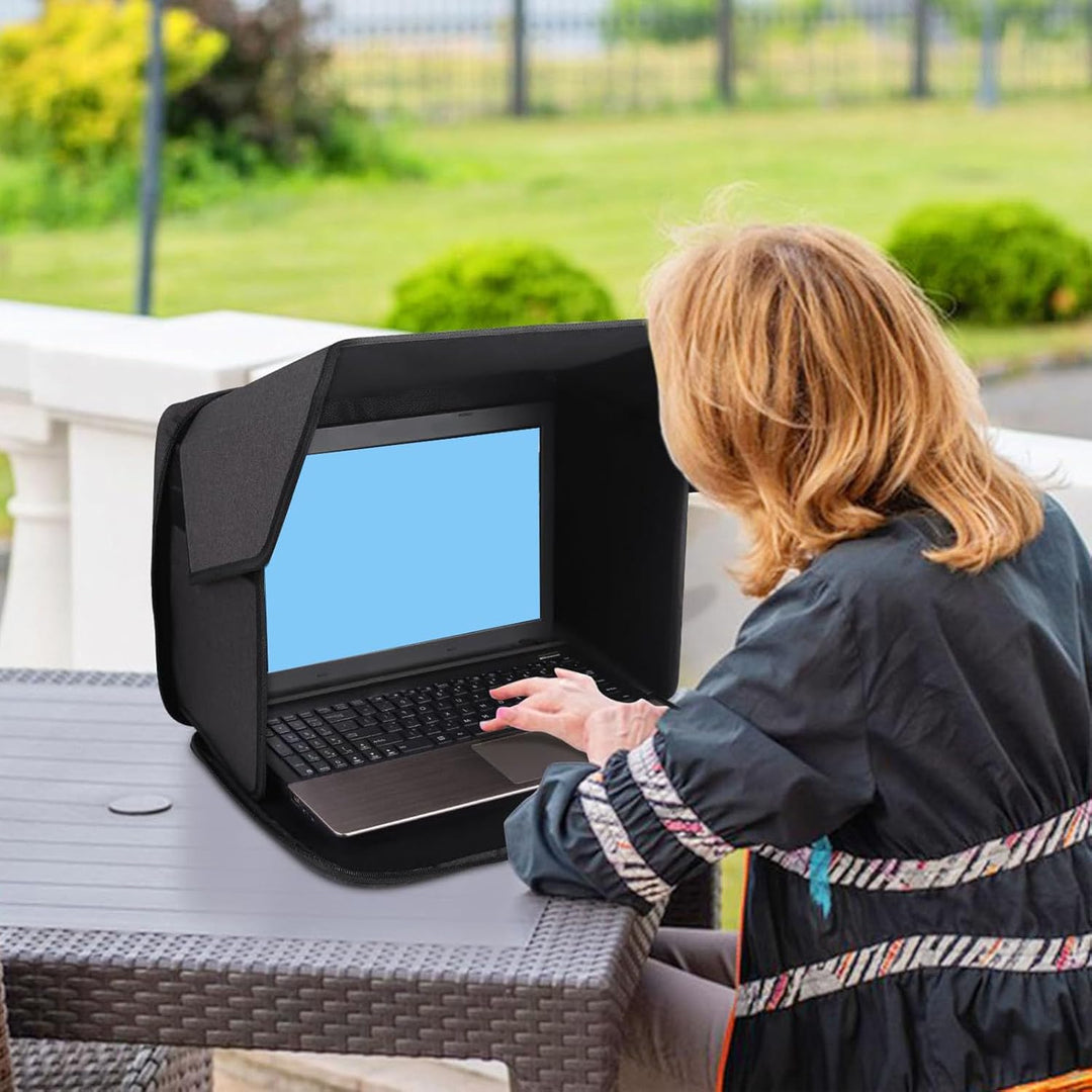 VBESTLIFE Laptop Sonnenschatten, Laptop Sun Blendung Schild Privatsphäre Bildschirmhaube, Faltbare L