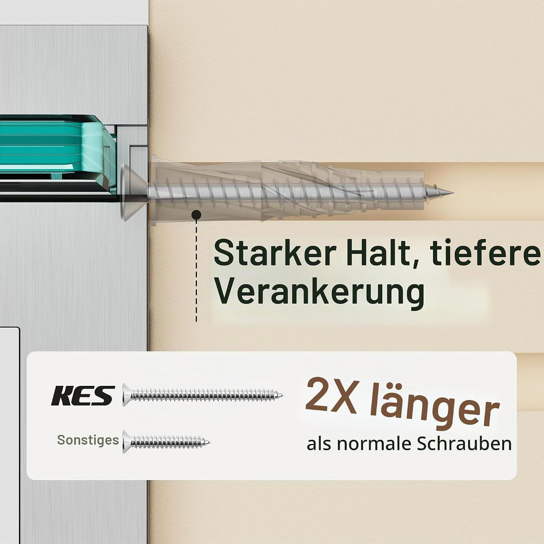 KES Duschablage Glas Glasregal Glasablage für Badezimmer Wandregal 8mm Hartglas Ablage Dusche Badreg