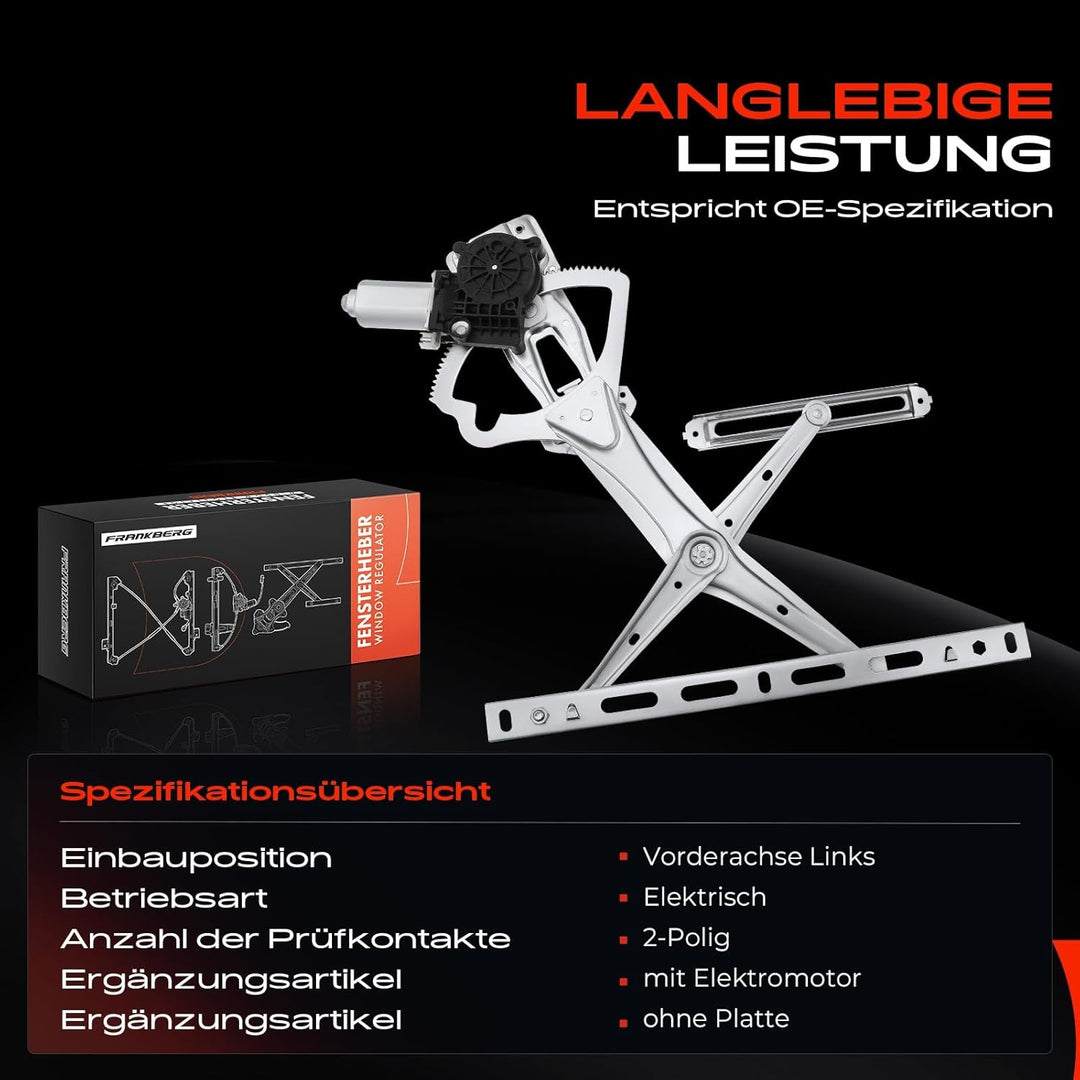 Frankberg Fensterheber Vorne Links Kompatibel mit CLK A208 C208 200 230 320 430 55 AMG 1998-2000 Rep