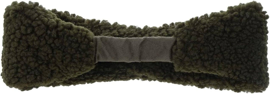 Seeberger Teddy Fur Stirnband Headband Ohrenschutz Ohrenwärmer 1 stück (1er Pack) Oliv/Blatt für mic