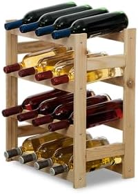 PROREGAL Weinregal PINOTWINE | HxBxT 54x43x25cm | 16 Flaschen | Massives Kiefernholz | Natur unbehan