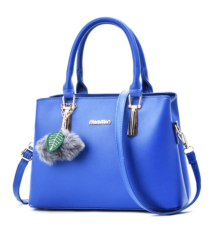 Dreubea Women's Leather Handbag Tote Shoulder Bag Crossbody Purse Königsblau, Königsblau