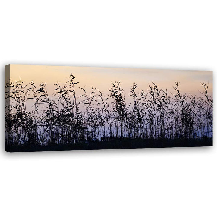 Feeby Wanddeko Natur Leinwandbild Kunstdruck für Schlafzimmer Grau 100x40 cm Leinwandbild 100x40 cm