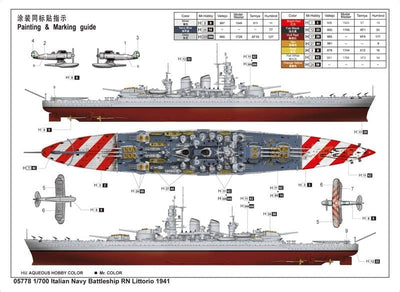 Trumpeter 05778 Modellbausatz Italian Navy Battleship RN Littro 1941