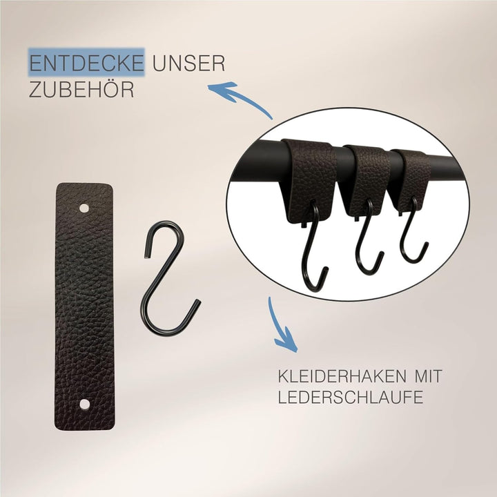 Kleiderstange Garderobe Industrie Design für Decke | Breite 60 cm x Höhe 60 cm | Deckenmontage | Gar