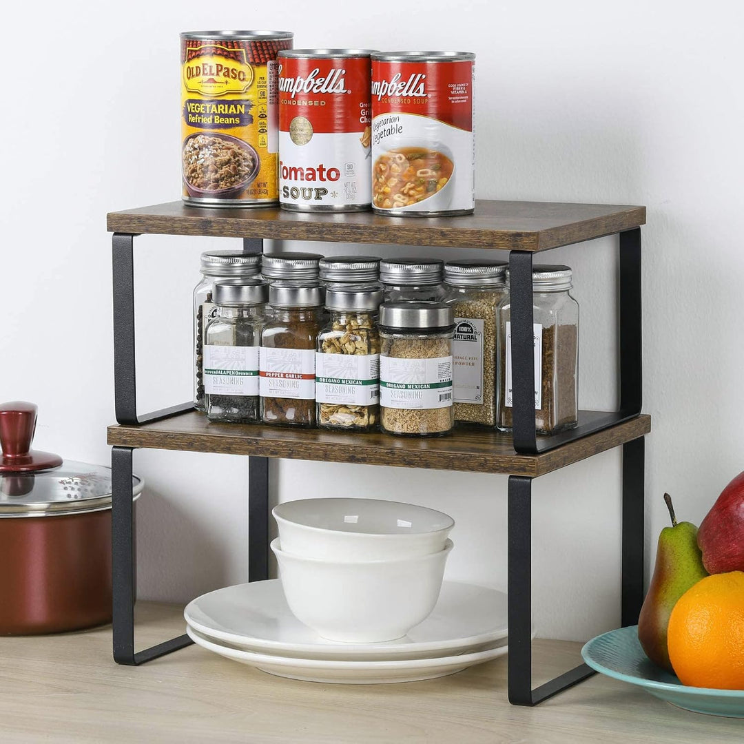 LIANTRAL 4er-Set Regaleinsatz im Küchenschrank, Küchenregal, Küchen Arbeitsplatte Regal Organizer au
