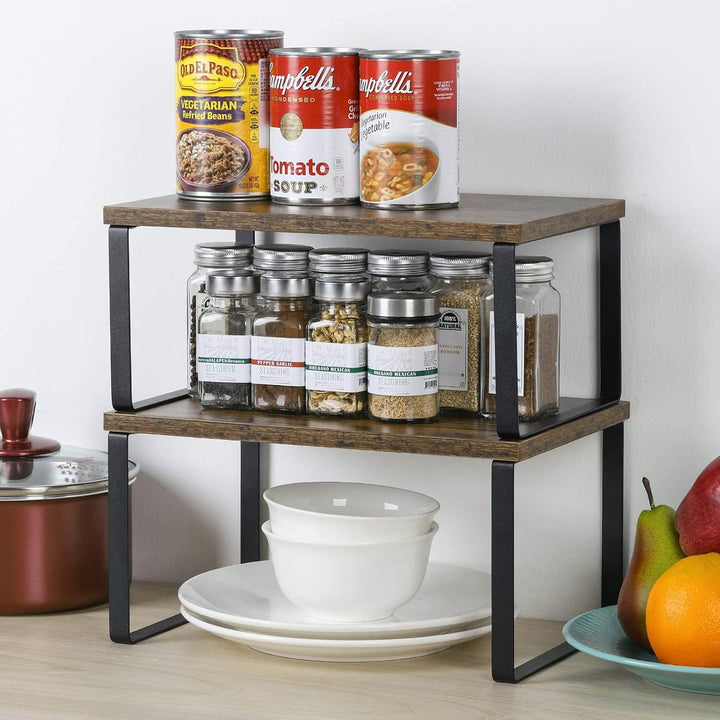 LIANTRAL 4er-Set Regaleinsatz im Küchenschrank, Küchenregal, Küchen Arbeitsplatte Regal Organizer au
