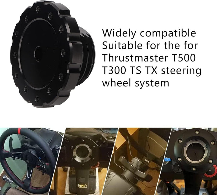 Lenkrad-Adapterplatte, Aluminium-Rennwagen-Gaming-Lenkrad, Professioneller Adapter für Thrustmaster