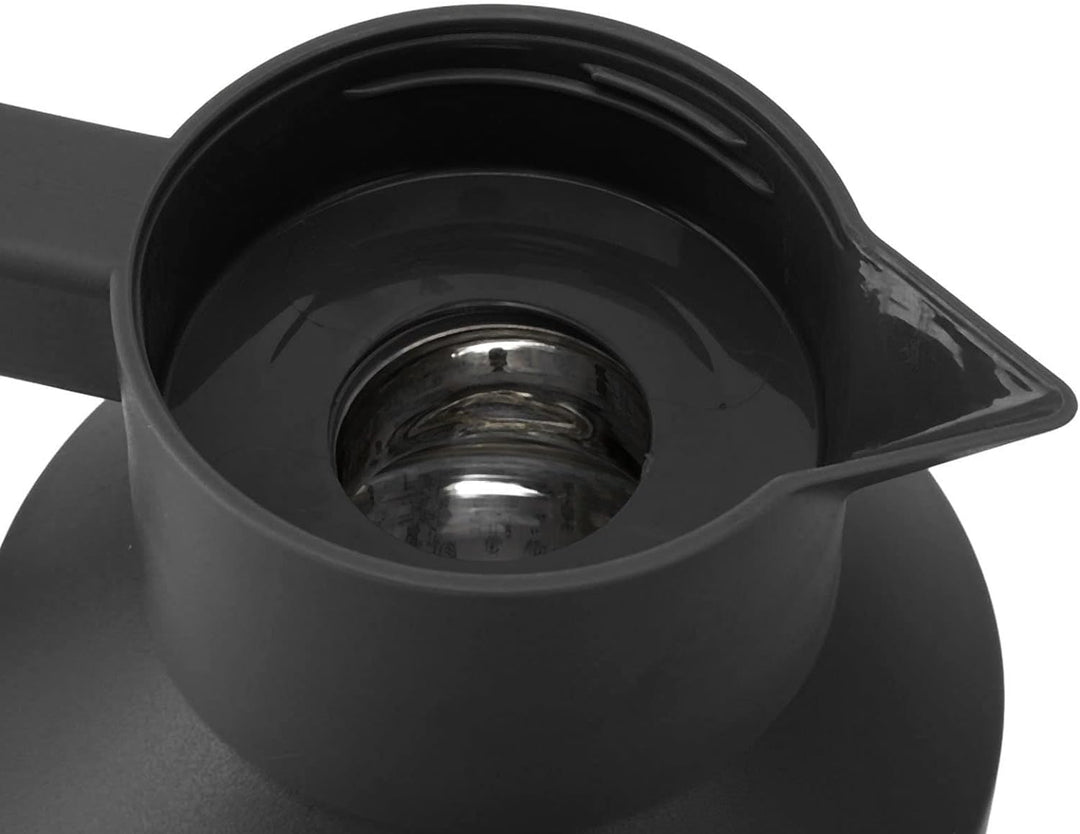 1 L Kaffee Isolierkanne, Kaffee Thermokanne mit Deckel und Holzgriff, Doppelwandige Vakuum Wärmespei