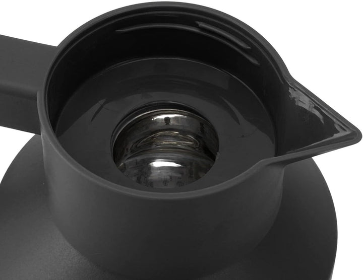 1 L Kaffee Isolierkanne, Kaffee Thermokanne mit Deckel und Holzgriff, Doppelwandige Vakuum Wärmespei