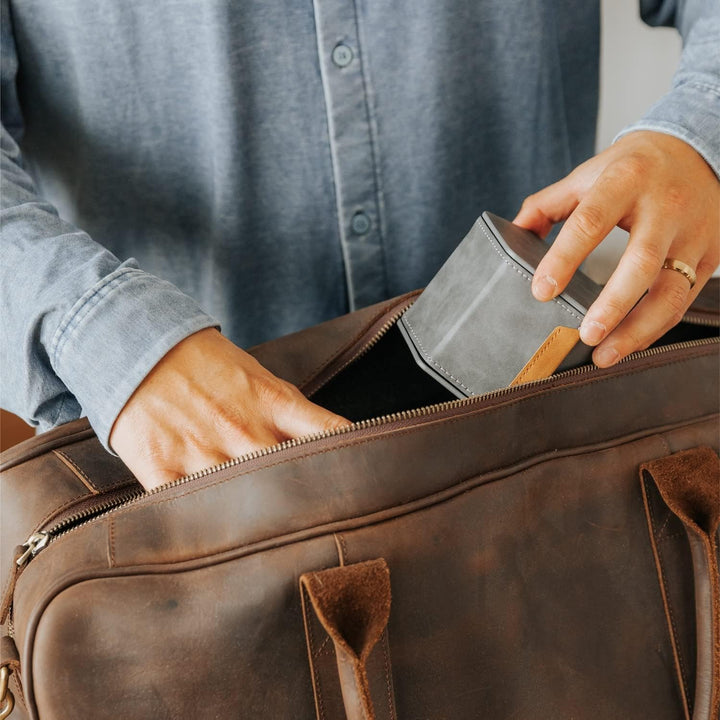 CASE ELEGANCE Schutzhülle für Uhrenrollen mit 1 Schlitz, Premium-Uhren-Organizer, mit veganem Leder,