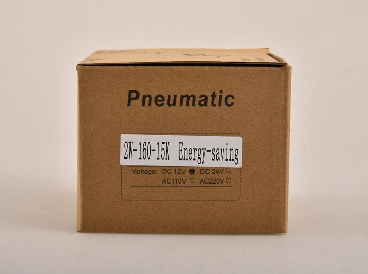 Heschen Messing Elektrisches Magnetventil, 2W-160-15KJ, PT1/2'', DC12V, Direct Action Wasser Air, No