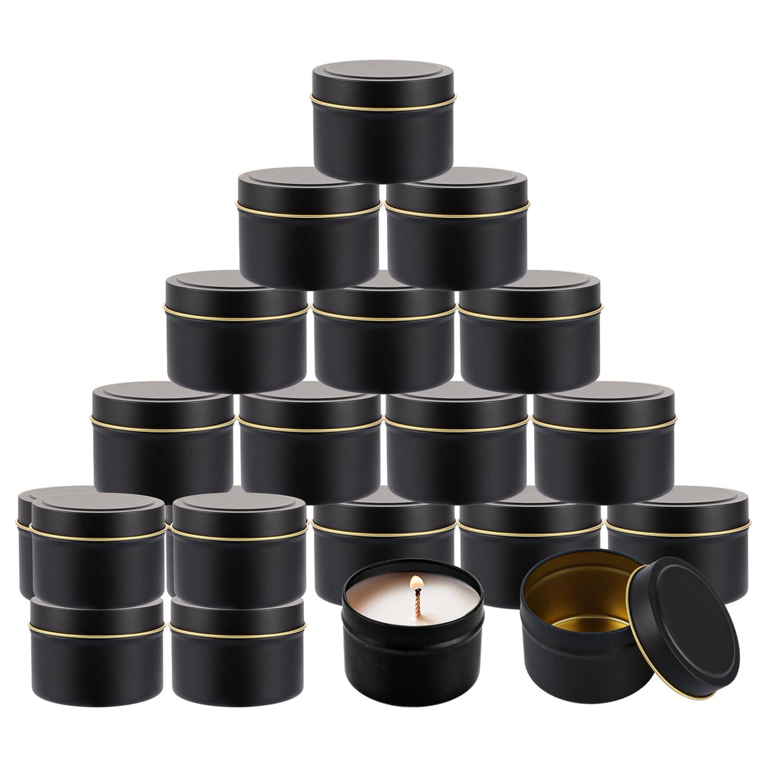 24er-Set Kerzendosen, 65 x 45mm Runde Kerzenbehälter, 120ml Kerzengläs