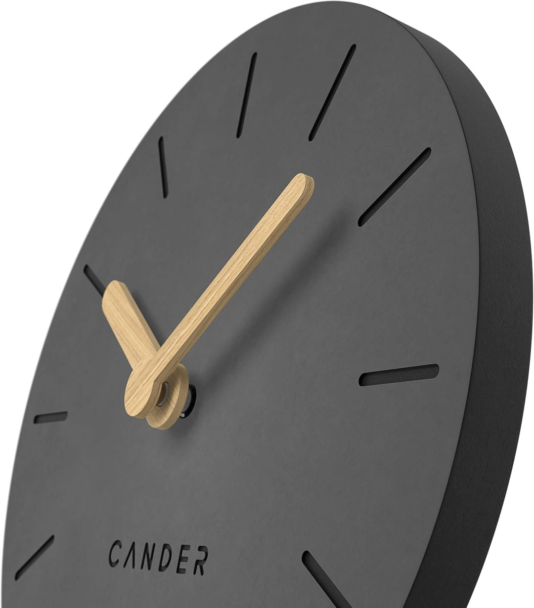 Cander Berlin MNU 2615 G Tischuhr grau 15 cm batteriebetrieben ohne Ticken Vintage analog modern Hol
