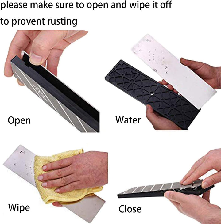 Diamant-Abflachungsstein-Läppplatte Doppelseitige (120 & 180) Körnung Diamant-Schärfplatte Befestigu