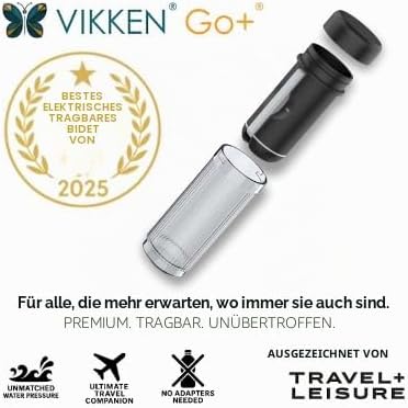 VIKKEN Go+ Max Hochdruck-Bidet, USB-Typ-C, mobil, elektrisch, wiederaufladbar, tragbar, Reise-Bidet,