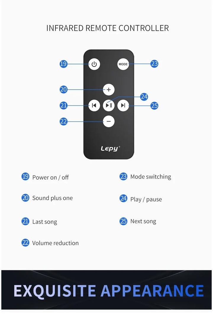 LP-838USB Bluetooth 5.0 Verstärker 2.1 3-Kanal-Support Super Bass Musikwiedergabe USB-Fernbedienung